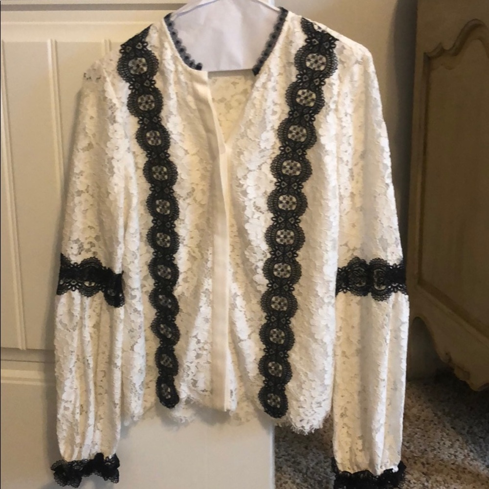 Alexis white lace top